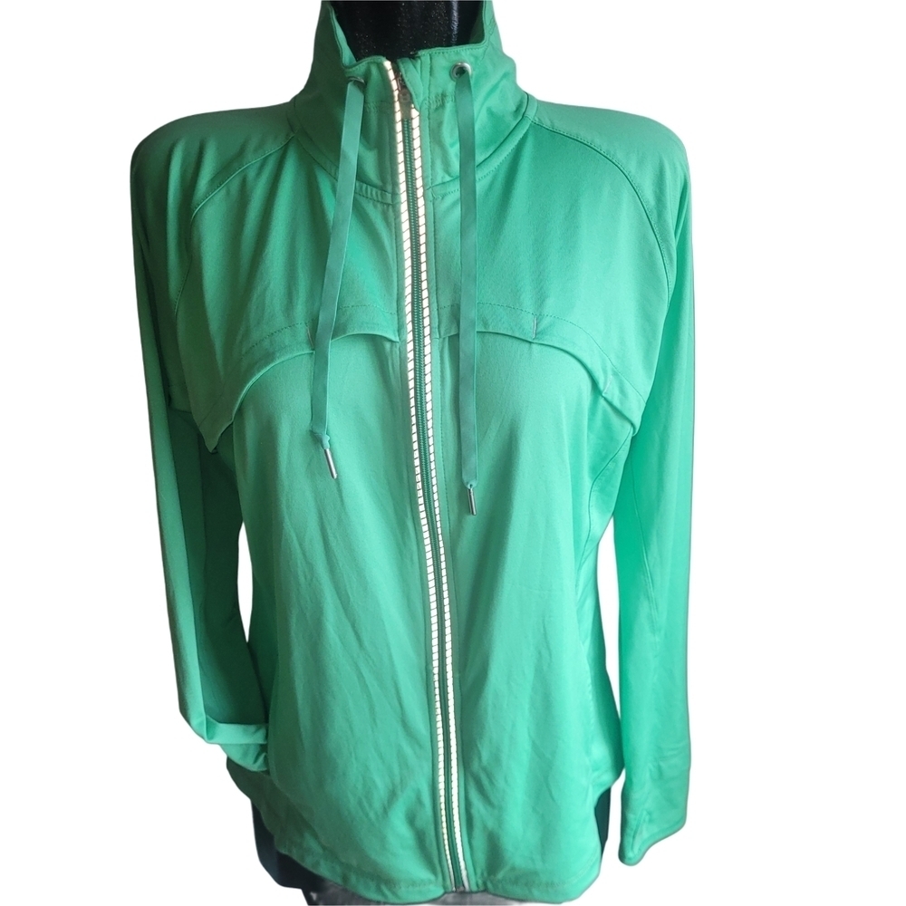 Champion Green Zip-Up Performance Jacket Size L
